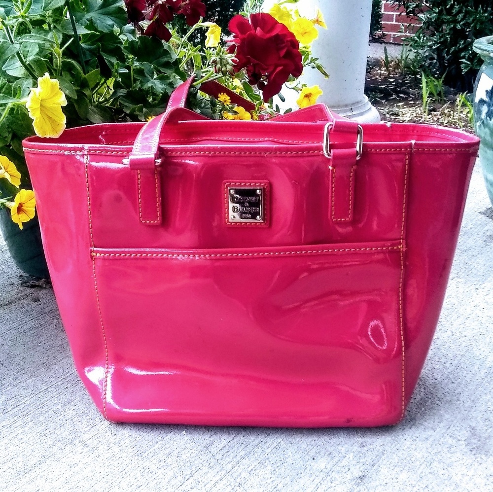 Dooney & Bourke Pink Patent Leather Tote Handbag